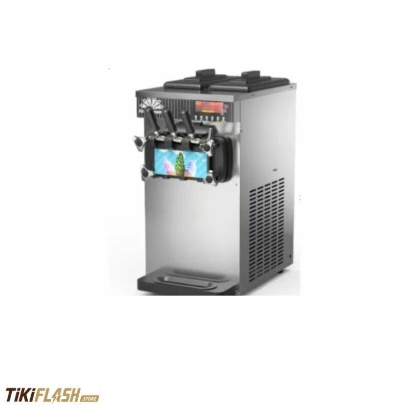 Machine à glace italienne professionnelle 3 parfums – Modèle de comptoir en inox, compresseur GREE