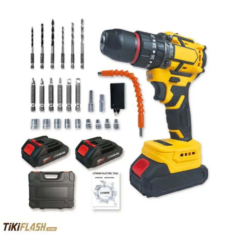 Perceuse-visseuse à percussion sans fil 21 V brushless – Coffret complet