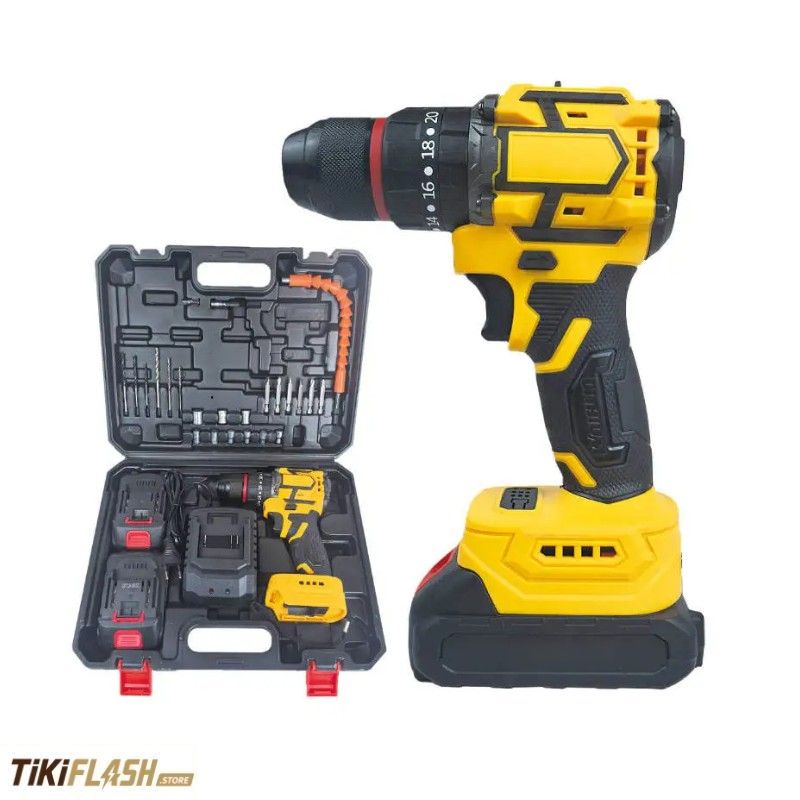 Perceuse-visseuse à percussion sans fil 21 V brushless – Coffret complet