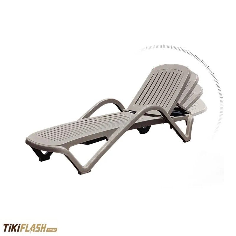 Bain de soleil / chaise longue de piscine en polypropylène anti-UV – Dossier inclinable