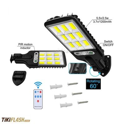 Applique murale solaire LED à détecteur de mouvement – 3 modes, IP65, sans câble
