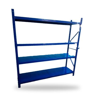 Étagère métallique 4 niveaux 200 x 50 x 200 cm – Rayonnage en acier sans vis, 100 kg par plateau