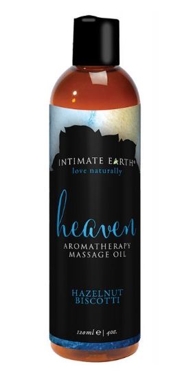 Intimate Earth Heaven Massage Oil - Hazelnut Biscotti, Size: 4oz/120ml