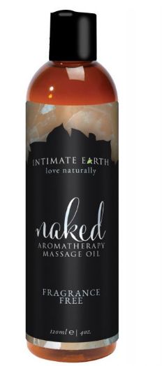 Intimate Earth Massage Oil - Naked, Size: 4 oz/120ml