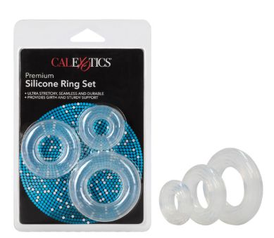 Premium Silicone Ring Set, Color: Clear