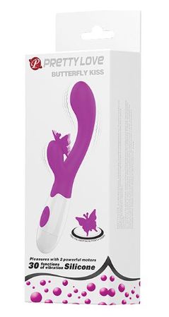 Pretty Love Butterfly Kiss Rabbit, Color: Fuchsia