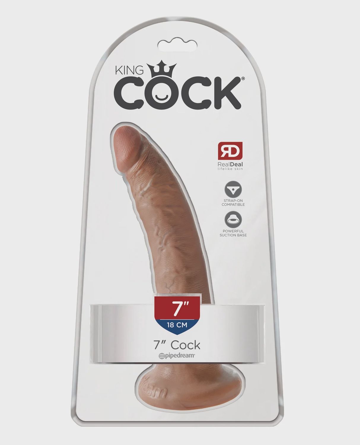 King Cock 7" Cock, Color: Tan