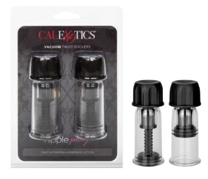 Nipple Play® Vacuum Twist Suckers -, Color: Black