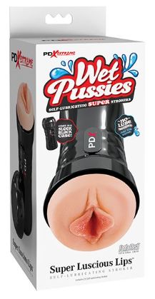 PDX Extreme Wet Pussies Super Luscious Lips Stroker, Color: Light
