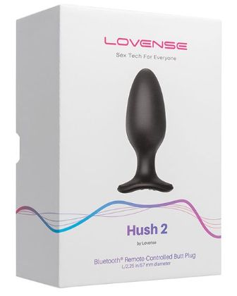 Lovense Hush 2 2.25" Butt Plug, Color: Black