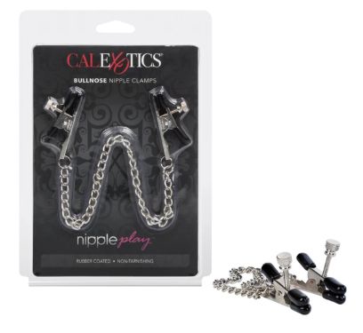 Bull Nose Nipple Clamps, Color: Black &amp; Silver