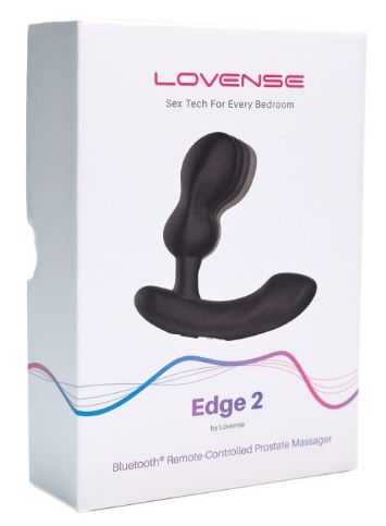 Lovense Edge 2 Flexible Prostate Massager, Color: Black