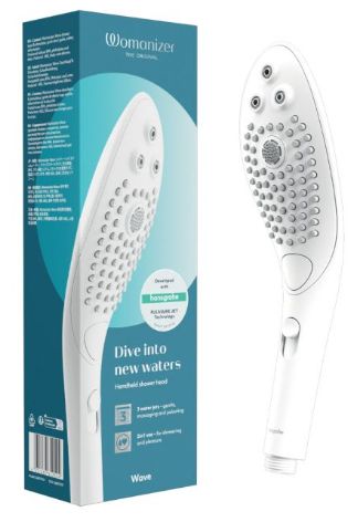 Womanizer Wave Shower Head - White, Color: White