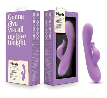 Blush Evelyn Rabbit Vibrator, Color: Purple