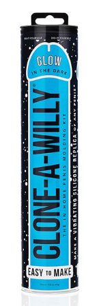 Clone-A-Willy Kit Vibrating Glow in the Dark - Blue, Color: Glow In The Dark- Blue