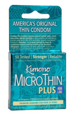 Kimono Microthin Plus Aqua Lube - 3 Pack, Size: 3 Pack