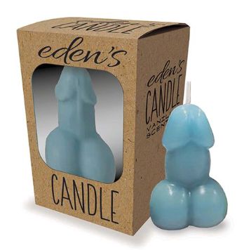Eden's Penis Candle - Vanilla, Color: Blue