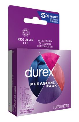 Durex Pleasure Pack - 3 Pack, Size: 3 Pack