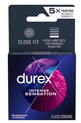 Durex Intense Sensation - 3 Pack, Size: 3 Pack