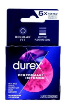 Durex Performax Intense - 3 Pack, Size: 3 Pack