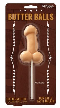 Butter Balls Pecker Pop, Flavor: Butterscotch