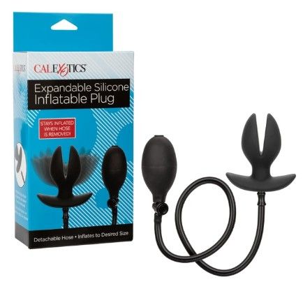 Expandable Silicone Inflatable Plug, Color: Black