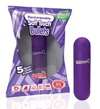 Screaming O Soft Touch Rechargeable Bullet, Color: Purple