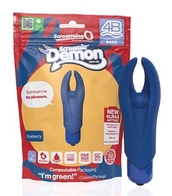 Screaming O 4B Demon Mini Vibe, Color: Blueberry
