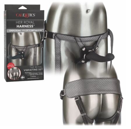 Her Royal Harness® The Royal Vibrating Set, Color: Pewter