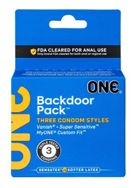 One Backdoor 3 Count Condoms