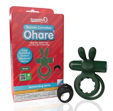 Screaming O Ohare Remote Controlled Vibrating Ring - Green