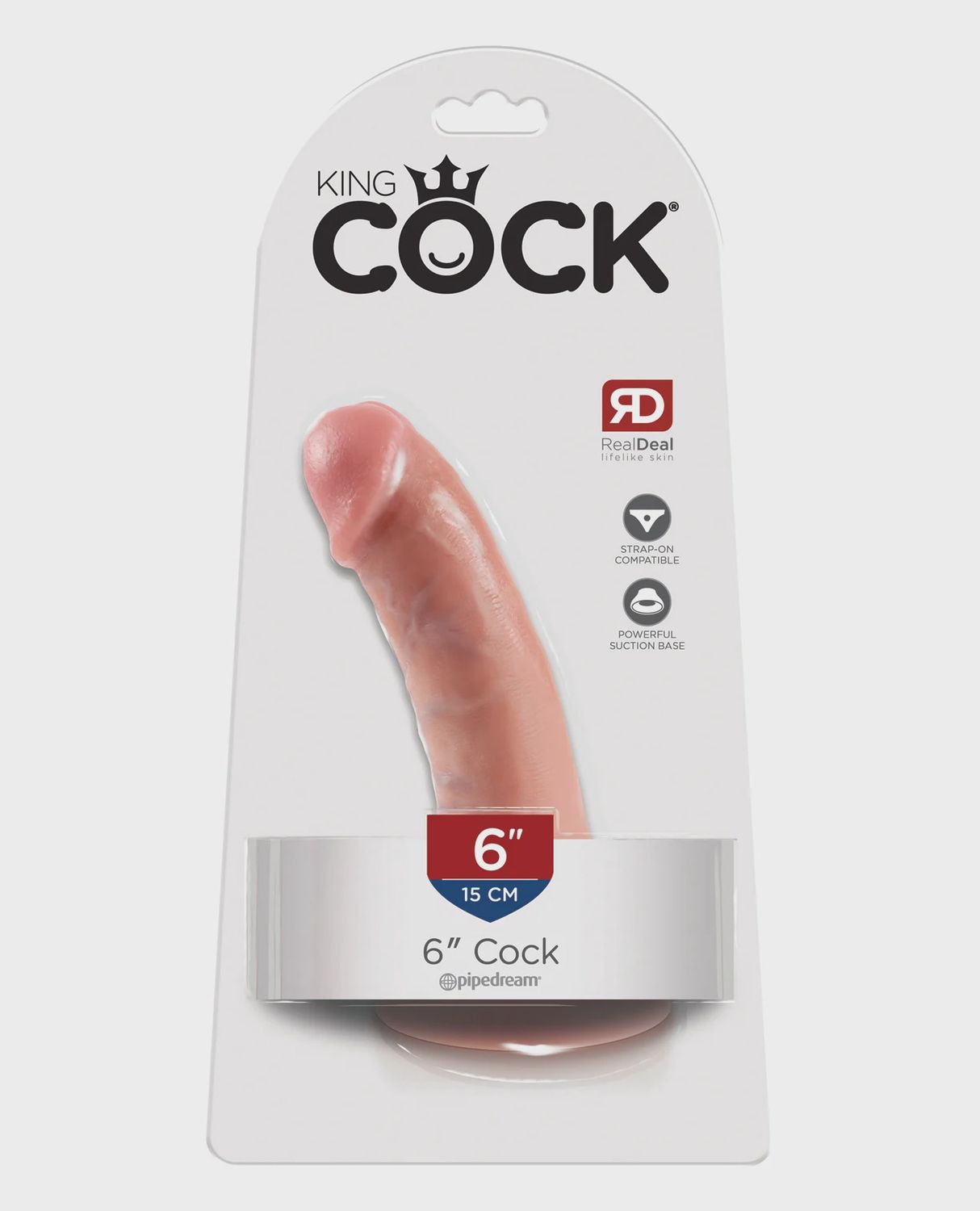King Cock 6" Cock, Color: Flesh