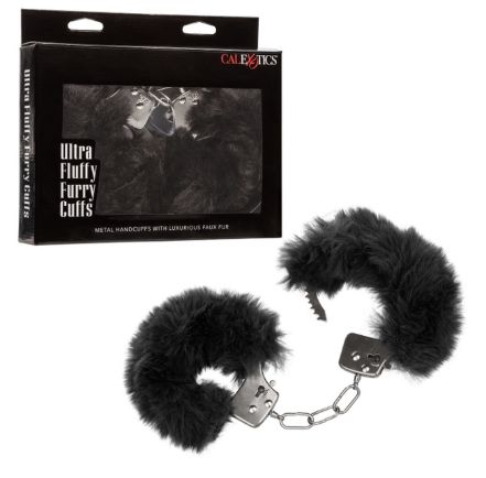 Ultra Fluffy Furry Cuffs, Color: Black