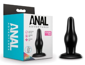 Blush Anal Adventures Pleasure Plug, Color: Black
