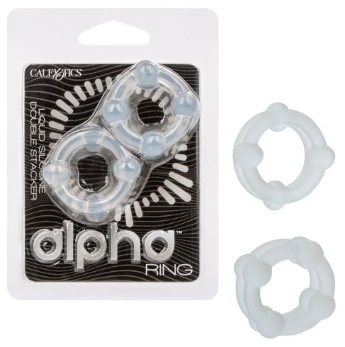Alpha™ Liquid Silicone Double Stacker, Color: Clear