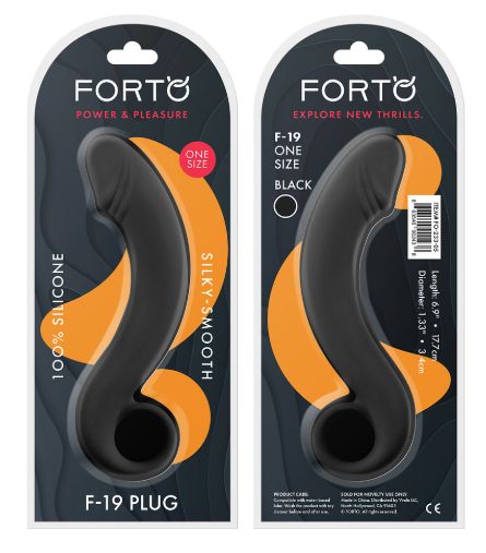Forto F-19: 100% SILICONE PLUG, Color: Black