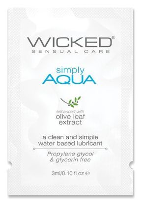 Wicked Sensual Care Simply Aqua Water Based, Size: .1oz