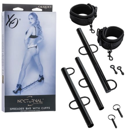 Nocturnal® Collection Spreader Bar with Cuffs, Color: Black