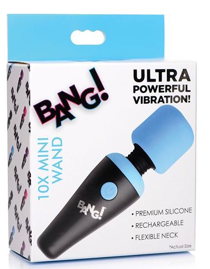 Bang! 10X Vibrating Mini Silicone Wand, Color: Blue