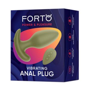 Forto Vibrating Anal Plug, Color: Green