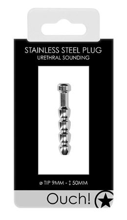 Shots Ouch 9mm Urethral Sounding Metal Plug