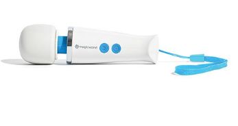 Vibratex Magic Wand Micro HV-60 Massager, Color: White/Light Blue