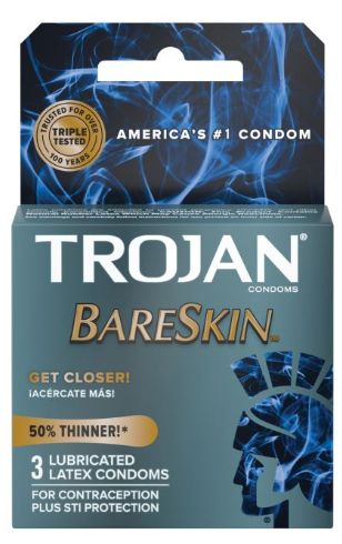 Trojan BareSkin Condoms, Size: 3 Pack