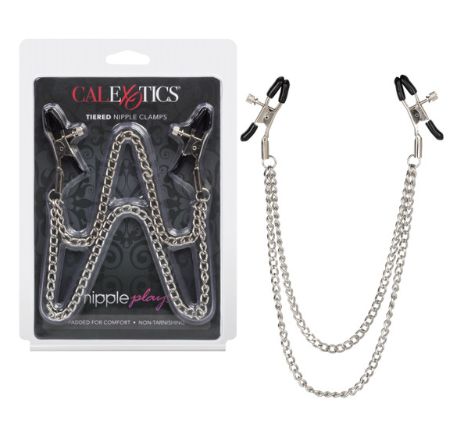 Nipple Play® Tiered Nipple Clamps, Color: Black