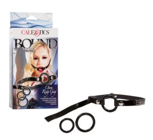 Bound By Diamonds® Open Ring Gag, Color: Black
