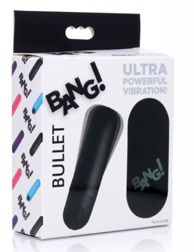 Bang! Vibrating Bullet w/ Remote Control, Color: Black