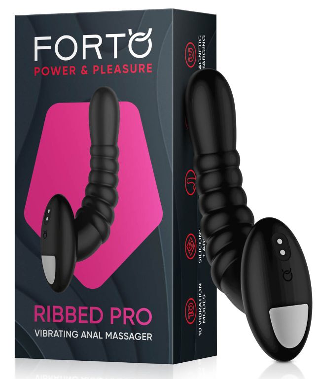 RIBBED PRO MASSAGER, Color: Black
