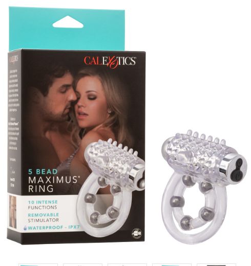 5 Bead Maximus® Ring (Rechargeable), Color: Clear