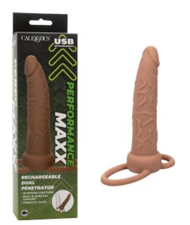 Performance Maxx™ Rechargeable Dual Penetrator, Color: Brown