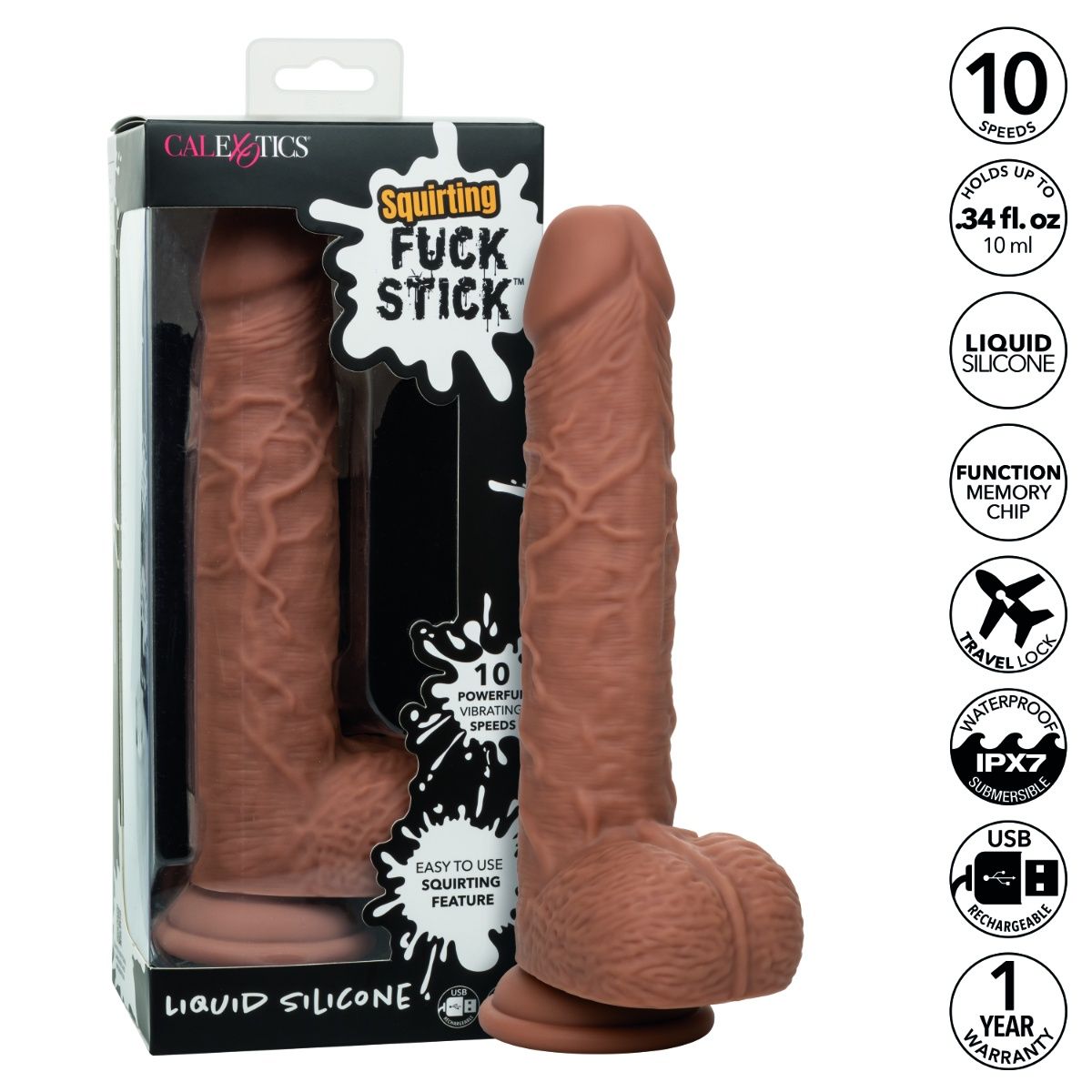 Squirting Fuck Stick™, Color: Brown